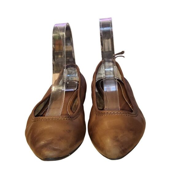 Frye Company Regina Ballet Flats Women Sz 6 M Brown Leather Designer - Picture 3 of 9